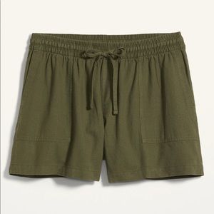 NWT Olive Green Linen Shorts 5”